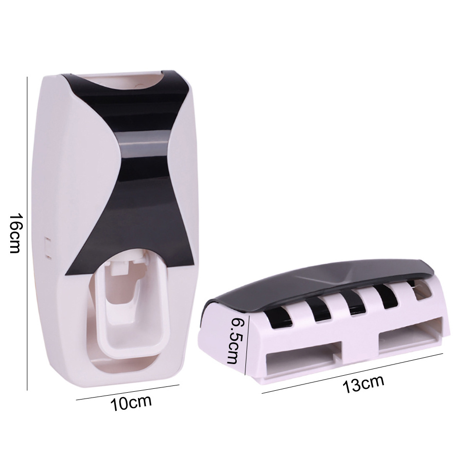 1 Set Creative Automatic Plastic Lazy Toothpaste Dispenser 5 Toothbrush Holder Squeezer Bathroom Shelves Bathing Accessories