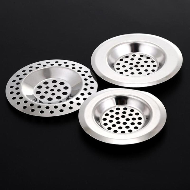 Stainless Steel Basin Sink Strainer Kitchen Sink Filter Bathroom Hair Trap Metal Sink Kitchen Bathroom Strainer