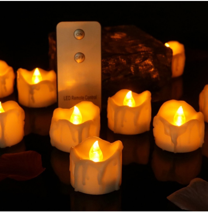 Flickering Tea light include battery Remote Control LED Candle bougie  Electric chandelle party birthday candles