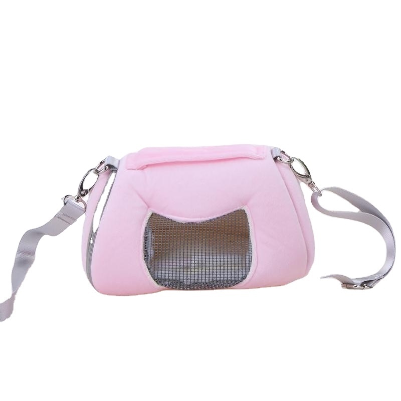 factory directPortable Small Pet Hamster Chinchilla Carrier Rabbit guinea-pig Nest Cage Shoulder Bag Mesh Carriers Pet Supplies