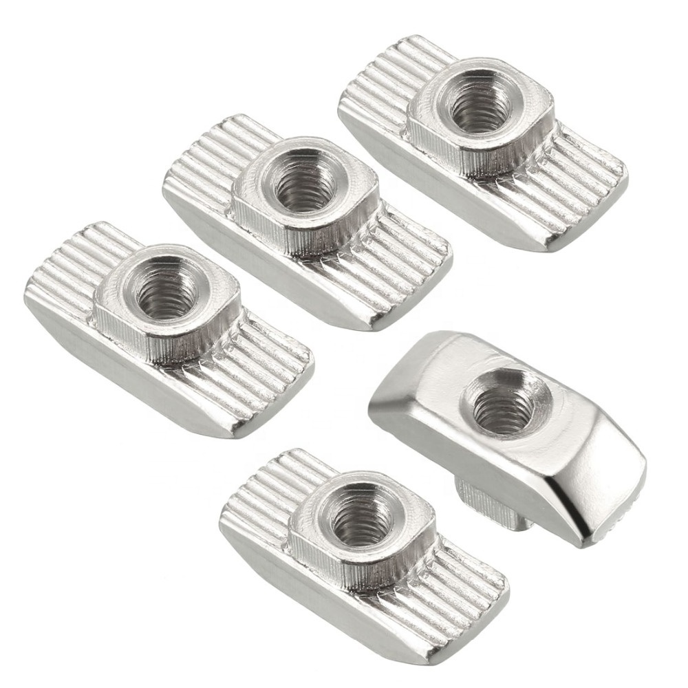 UXCELL Sliding T Slot Nuts M4/5/6/8 Half Round Roll In T-Nut for 4040 Series Aluminum Extrusion Profile Nickel-plated 30pcs