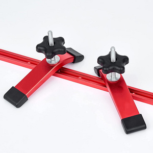 1Pc Quick Acting T-Track Hold Down Clamp with T Bolts and Slider Aluminum Alloy Woodworking Clamps for Routers Drill Presses CNC