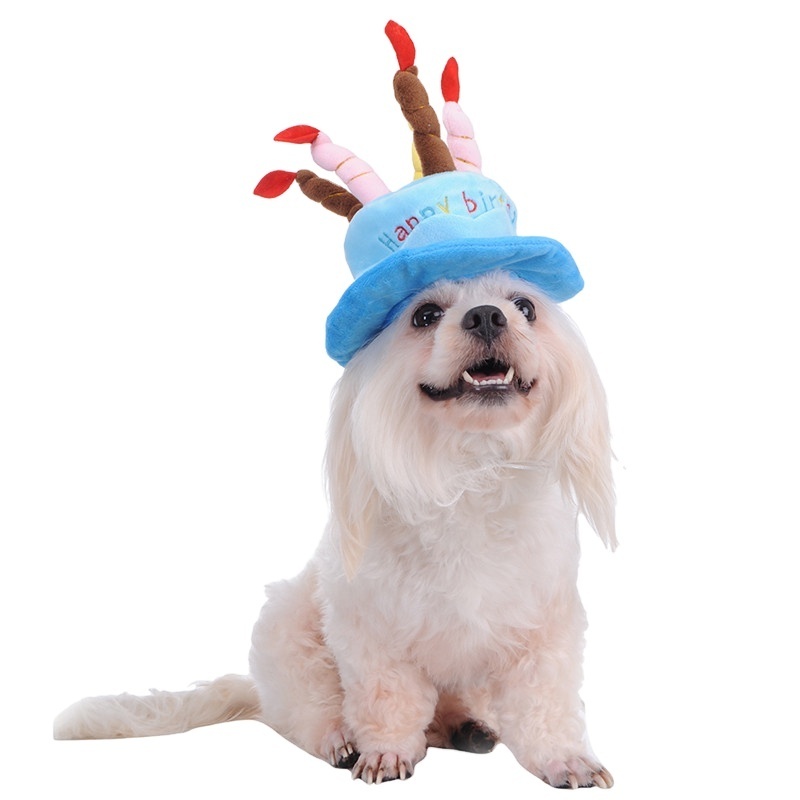 2018 Dog Cap Fashion 3D Birthday Cake Caps Pet Hat For Dogs Cats Wonderful Gift Dog Hat a Cake With Candles Shaped 1pcs 2 Colors