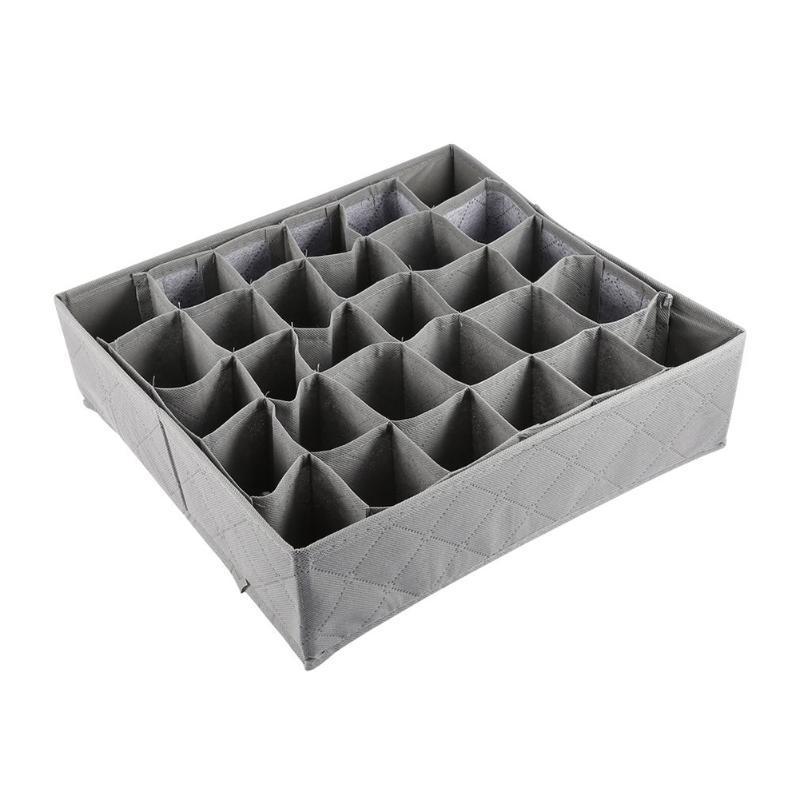 30 Cell Underwear Bra Organizer Storage Box Detachable Drawer Closet Organizers Boxes For Underwear Scarfs Socks Bra