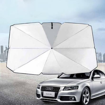 Automobile titanium silver cloth sunshade umbrella heat insulation sunshade car windshield folding retractable sunshade car