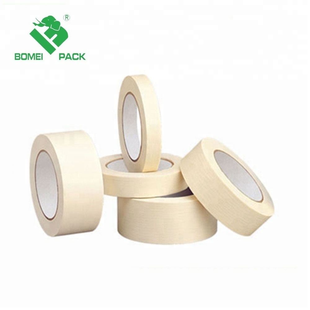 Factory Wholesale white in strong adhesive pre taped masking paper texture pattern tape for car spray paint