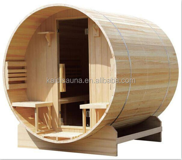 6 person solid wood barrel sauna for garden house