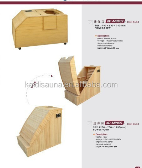 2015 hot sale half body infrared sauna