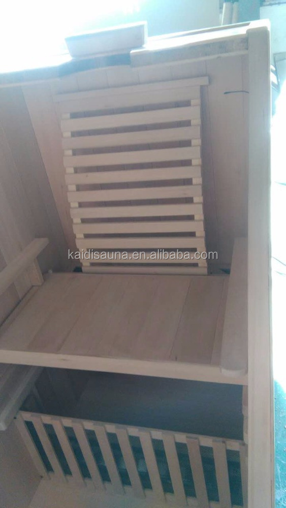 wooden half body far infrared sauna box and ozone steam sauna for sale