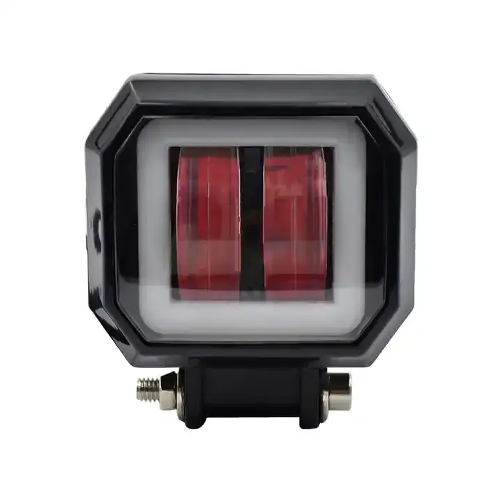 Asia's best-selling led double color fog light blue red 20w led spotlight for oval forklift light led work light