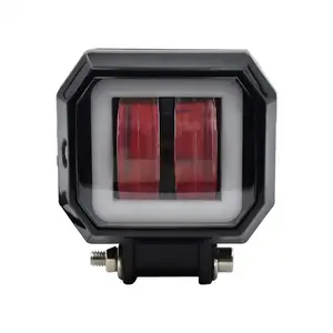 Asia's best-selling led double color fog light blue red 20w led spotlight for oval forklift light led work light