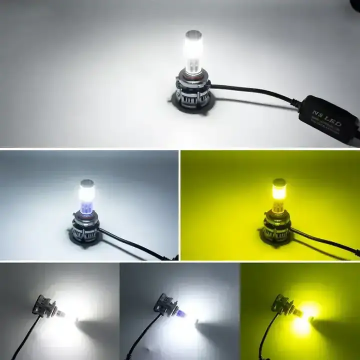 Asia's best-selling 60w led car light 8 sides COB chip N8 9006 8000LM led headlight for universal cars