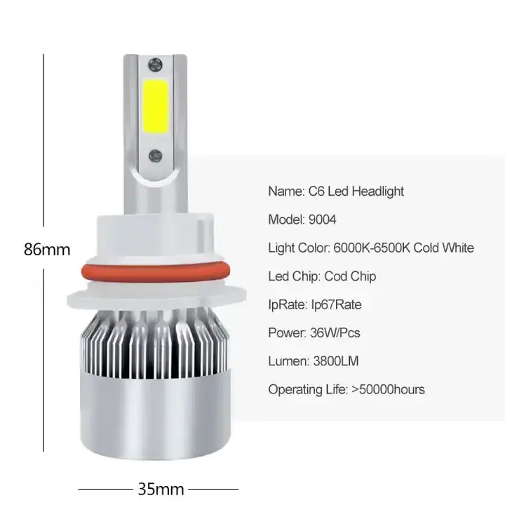 Auto lighting system C6 H11 H4 H1 H3 9004 9007 fan automatic car LED headlight bulb