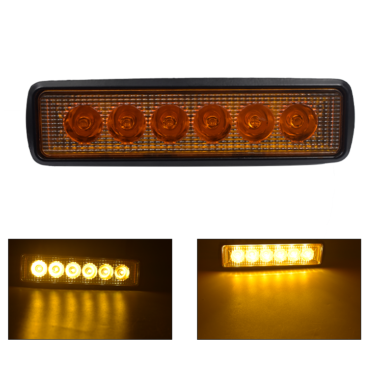 Factory direct selling style 6inch led light bar 12-24V 6led 6000K 18W led single row led work light for Motorcycle truck offroa