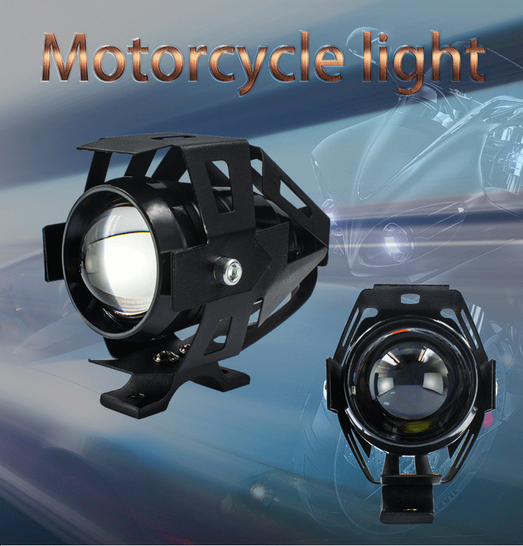 Universal 12v Motorcycle Headlights Auxiliary Lamp U5 LED  Spotlight FOR Accessories Motorbike Motor DRL Spot Head Lights