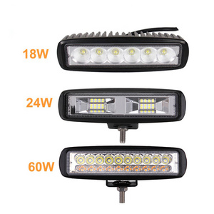 6 Inch Daytime Running Light Spotlight 18W 24W 60W 12V 24V LED work Light Bar for Motorcycle Offroad 4x4 ATV Truck Tractor