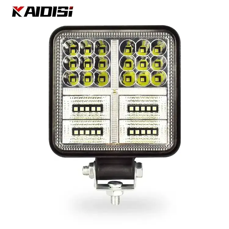 Factory Price 3000k factory hot sale 177W square LED work light strobe combination beam DRL DRL amber angel eye fog light