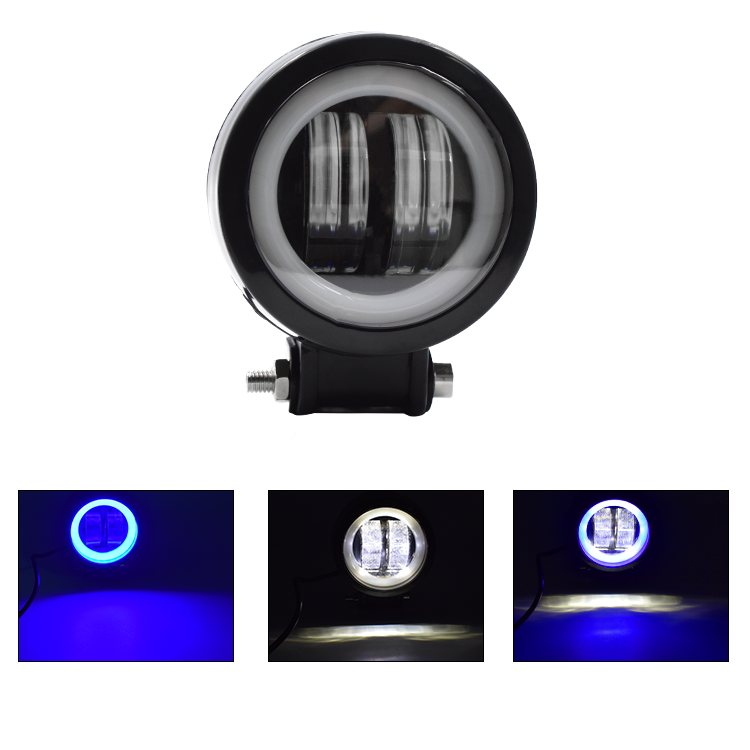 LED Worklight Cross Country Lights LED Headlights New LED Worklight Fog Lights 20W Circular Aperture White Blu-ray Angel Eyes