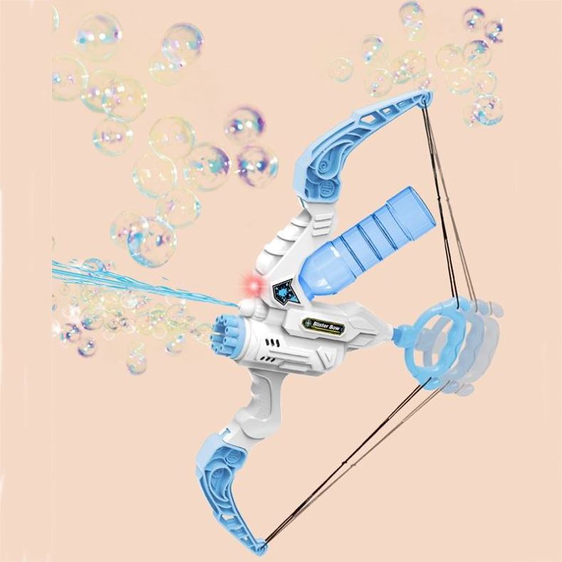 Factory Wholesale Electric Bubble Machine Bow and Arrow Automatic Bubble Machine Soap Water Bubble Machine Gun Children Children