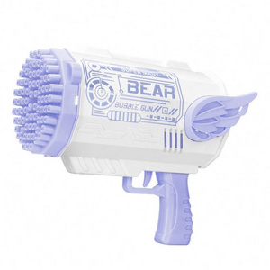 Factory price 80 Hole Rocket Bubble Gun Children's Handheld Electric Bubble Machine Toy Gun