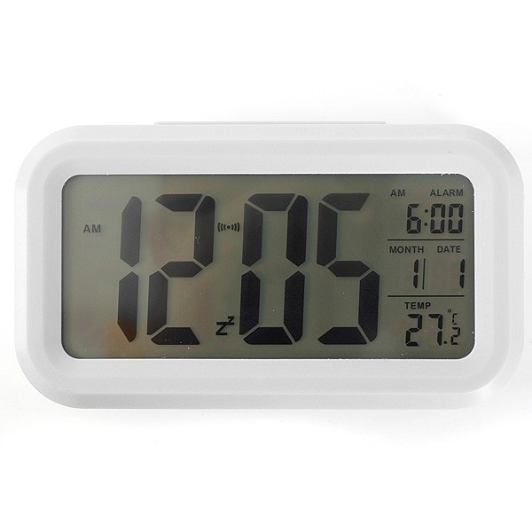 LCD Display Snooze Electronic Clock Digital Alarm Clock  Sensor Nightlight Office Table Clock M0465