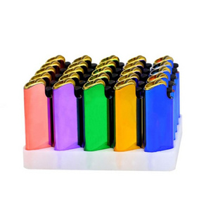 Electronic Gas Flame Lighters Custom Printed Cigarette Lighter and Cheap Flint Metal Contemporary Hot Sale Mini Disposable Party