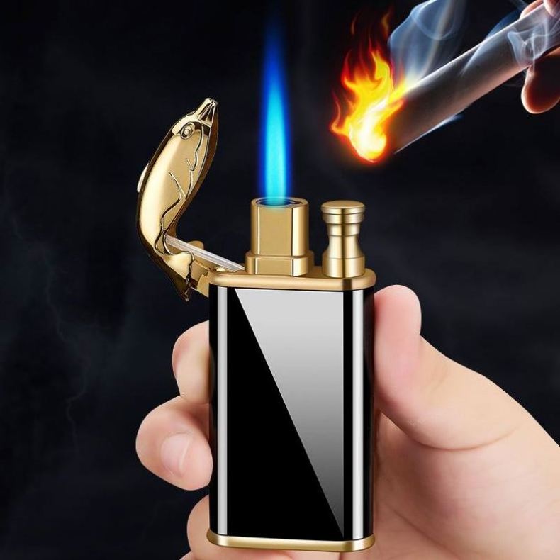 Dual-purpose Lighter Windproof Lighter Gift Cigarette Lighter Accessories Supports Metal Gas Custom Lettering Boys E Cigarettet