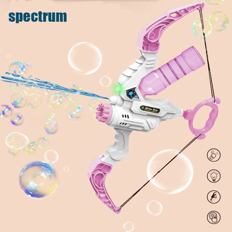 Factory Wholesale Electric Bubble Machine Bow and Arrow Automatic Bubble Machine Soap Water Bubble Machine Gun Children Children