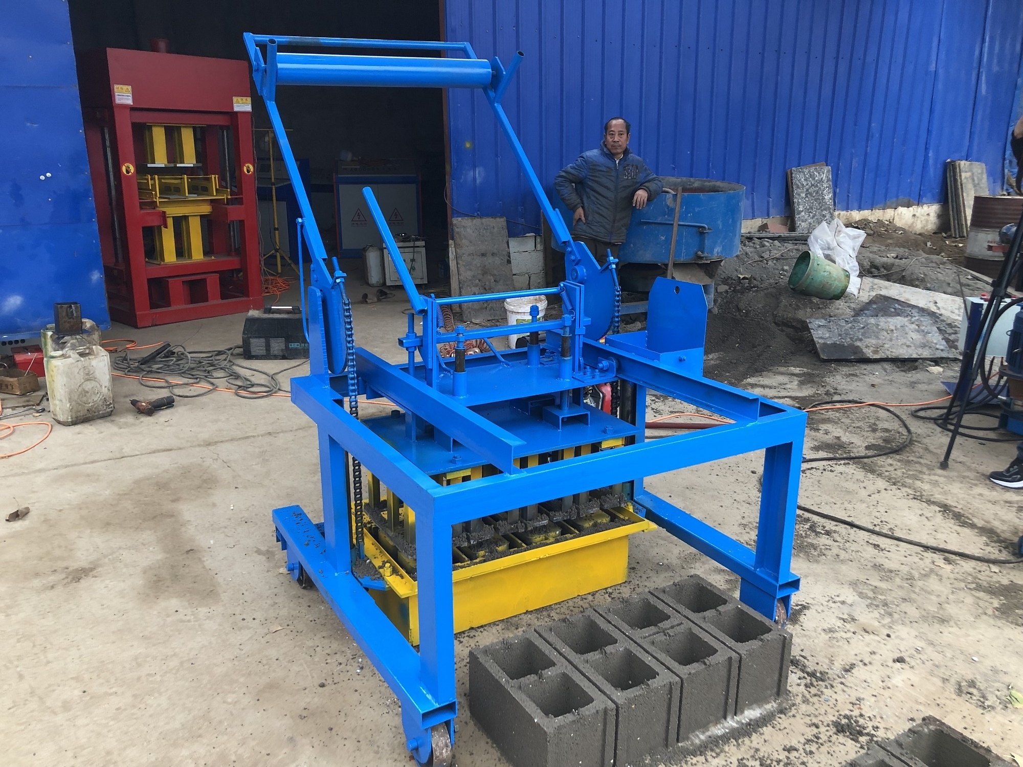 Kaidong QTM4-40 concrete brick laying machine cement block make machine brick moulding machine