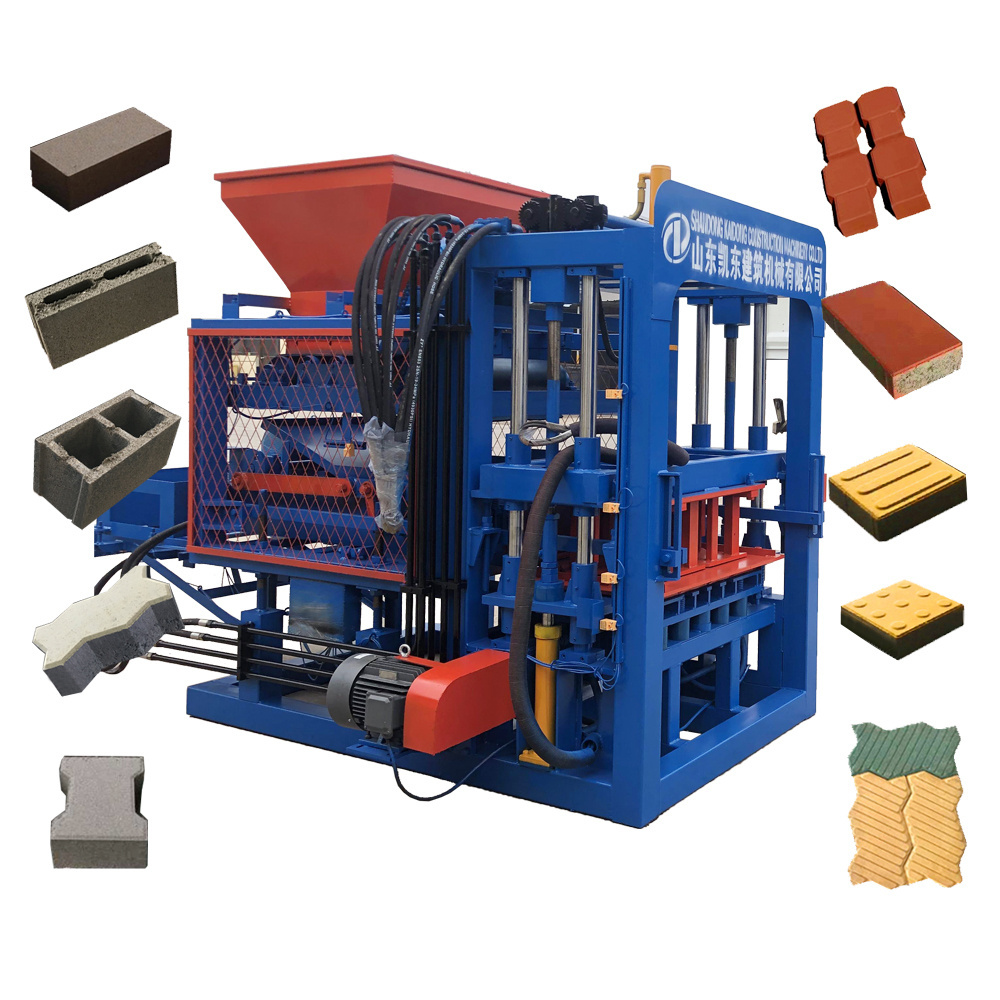 Kaidong QT4-15 concrete block making machine interlock paver making machine cement brick machine making automatic