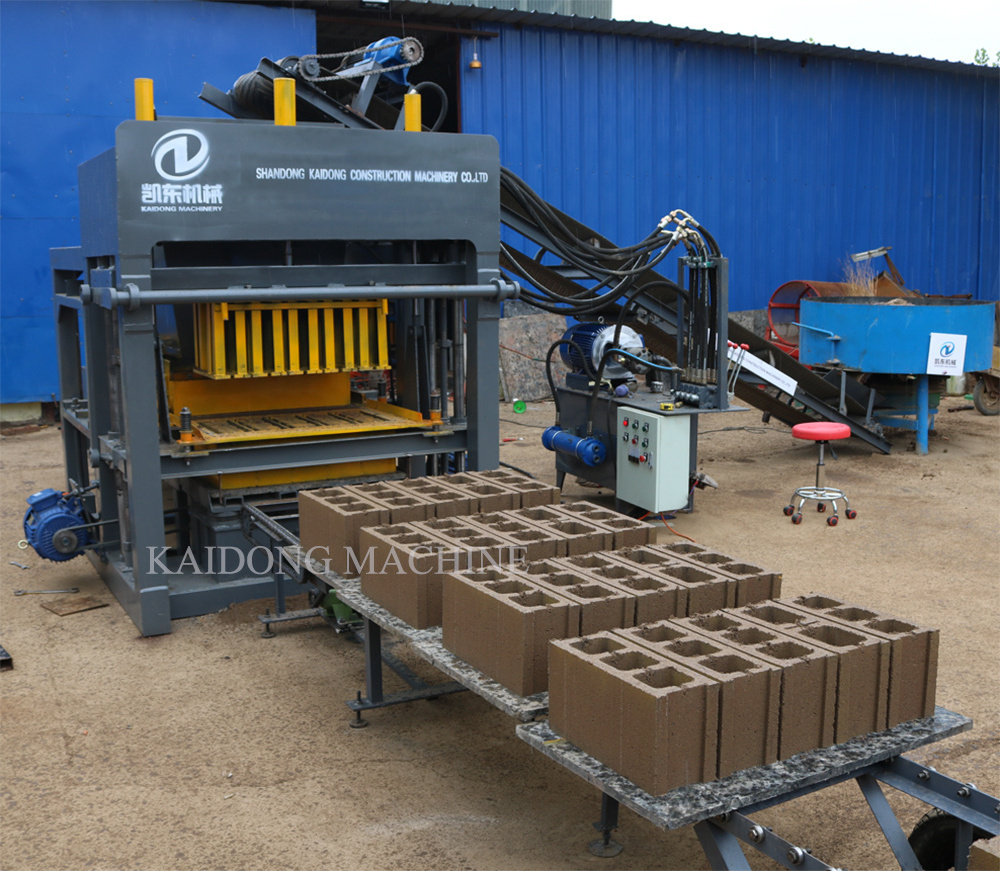 QT4-15D Factory price automatic cement concrete block brick making machinery hollow interlocking block machine