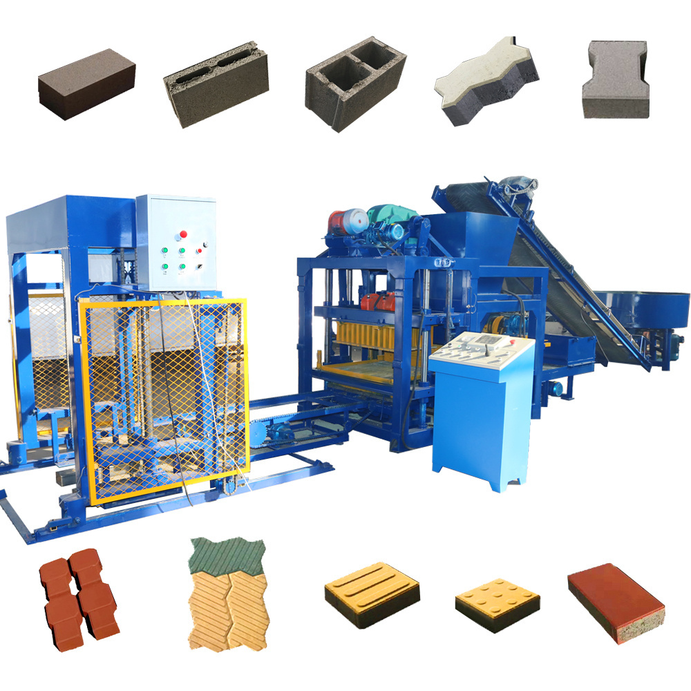 Kaidong QT4-25  automatic hollow concrete block making machine interlock brick making machine block moulding machine