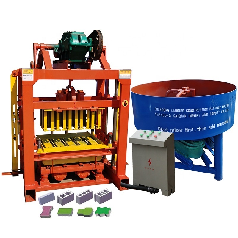 QT4-40 Diesel Concrete Hollow Block Making Machine price solid brick machine cement brick making machinery in South Africa Congo