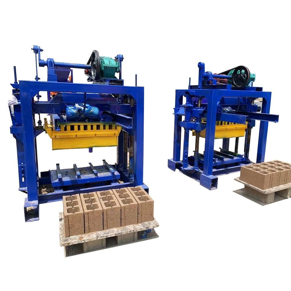 QT4-40 Diesel Concrete Hollow Block Making Machine price solid brick machine cement brick making machinery in South Africa Congo