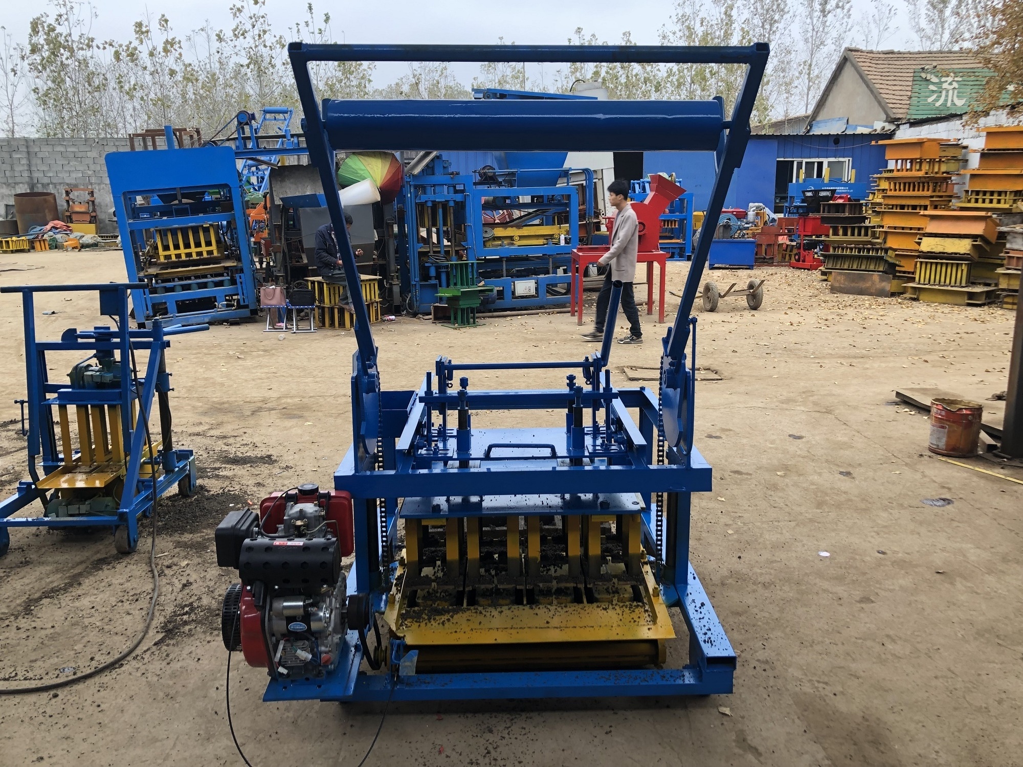 Kaidong QTM4-40 concrete brick laying machine cement block make machine brick moulding machine