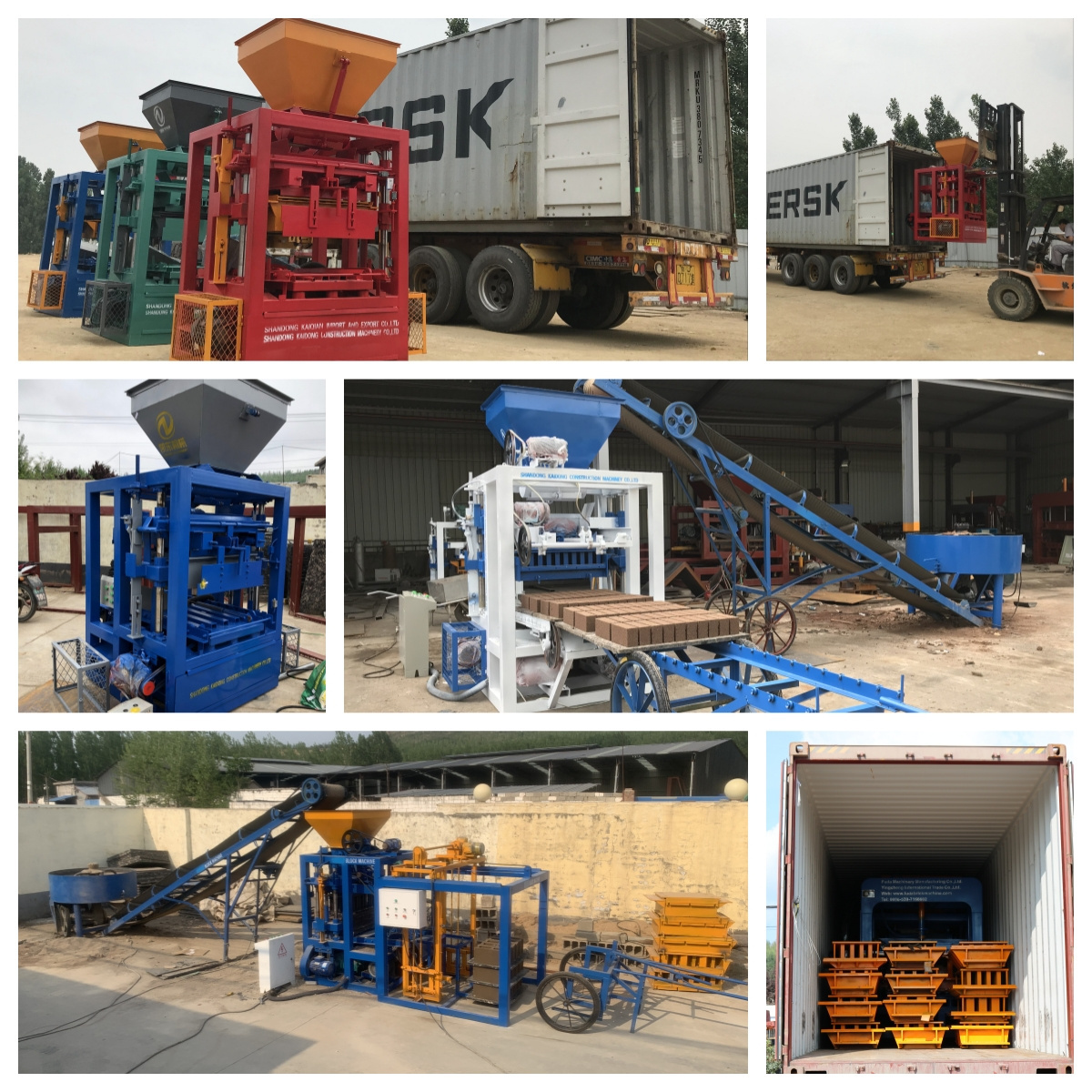 KAIDONG QT4-23A Eco-Friendly Profitable Interlocking Brick Machine Hollow Block Making Machine with Cement Raw Material