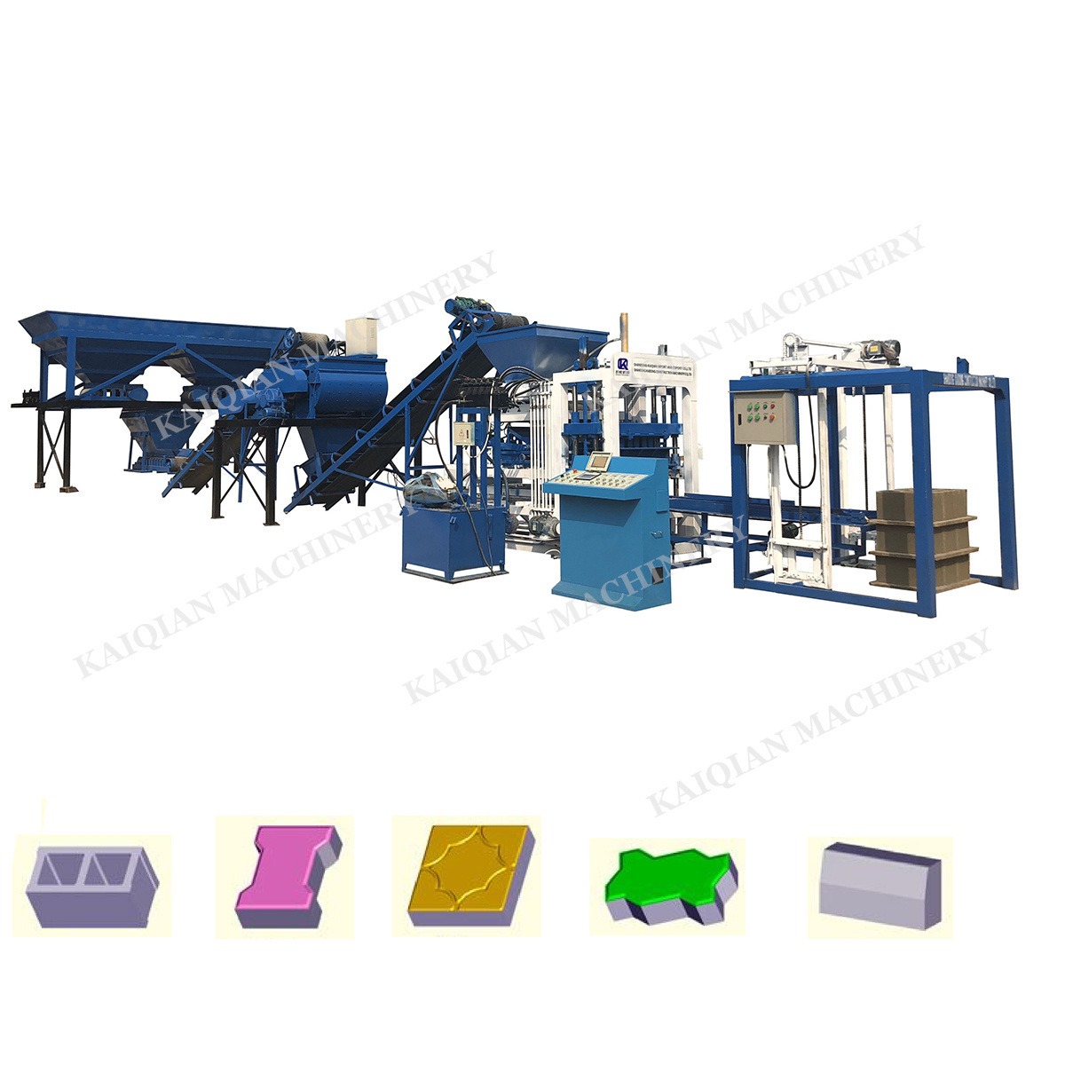 Kaidong QT4-15 concrete block making machine interlock paver making machine cement brick machine making automatic