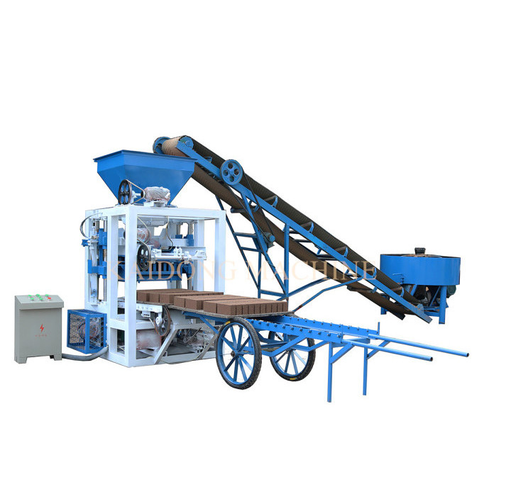 QT4-23A  Semi-automatic block making machine concrete hollow solid interlocking brick making machine