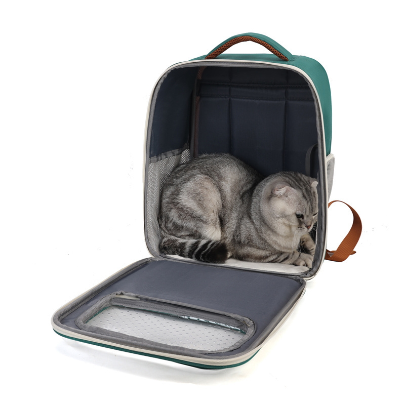 New Arrival Portable Lightweight Foldable Three Sides Breathable Ventilated Pet Carrier Backpack for Cat Kitten Dog