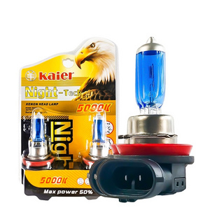 kaier factory Original super white xenon bulb Lamp blue color H7 H4 H1 9005 H11 Auto Headlight Car Lights Lamp Halogen Bulb