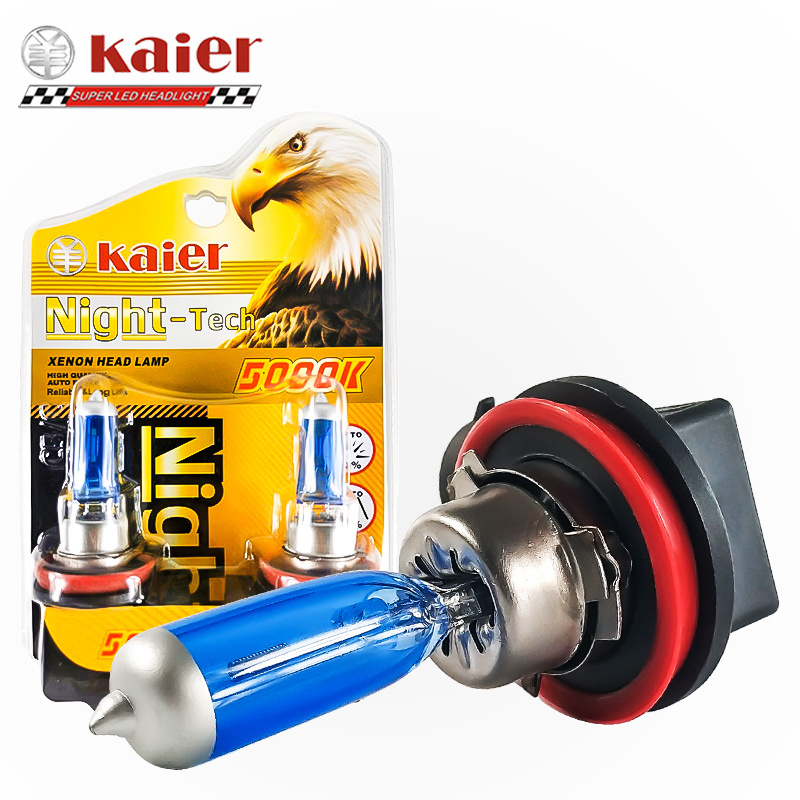 kaier factory Original super white xenon bulb Lamp blue color H7 H4 H1 9005 H11 Auto Headlight Car Lights Lamp Halogen Bulb