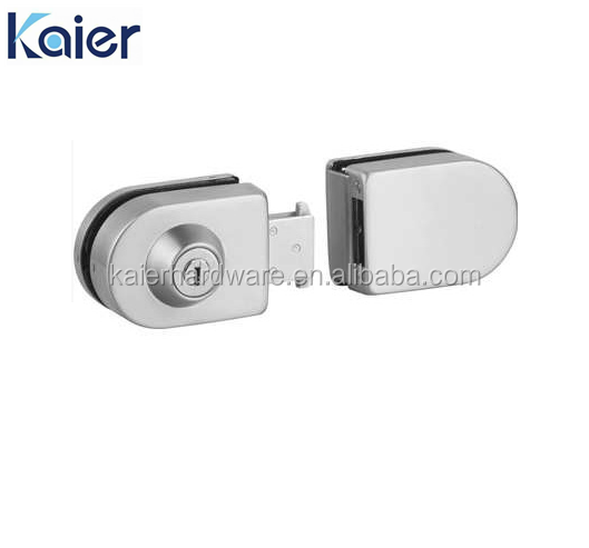 Good polish semi-circle glass office door lock with keys