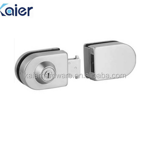 Good polish semi-circle glass office door lock with keys