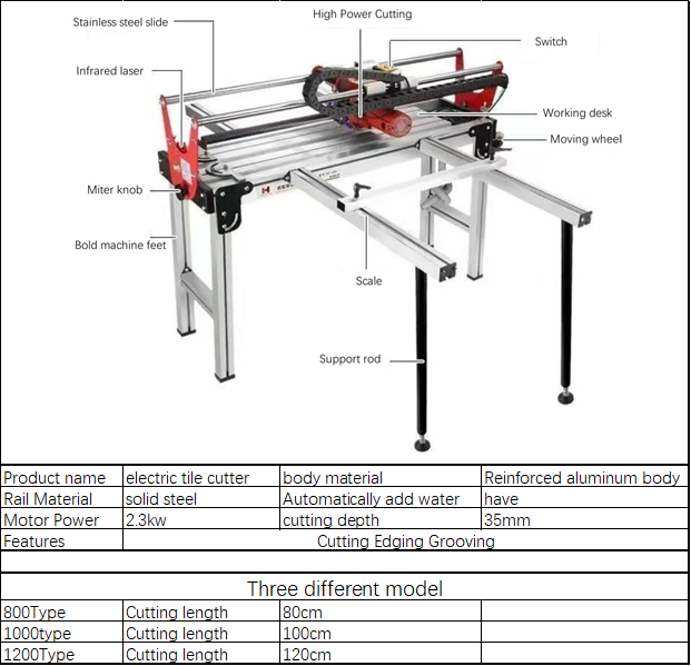 Kaiertan 1200 Automatic Tile Cutting Machine Portable Granite Stone Machinery kaiertan 1200 Stone Cutting Machine