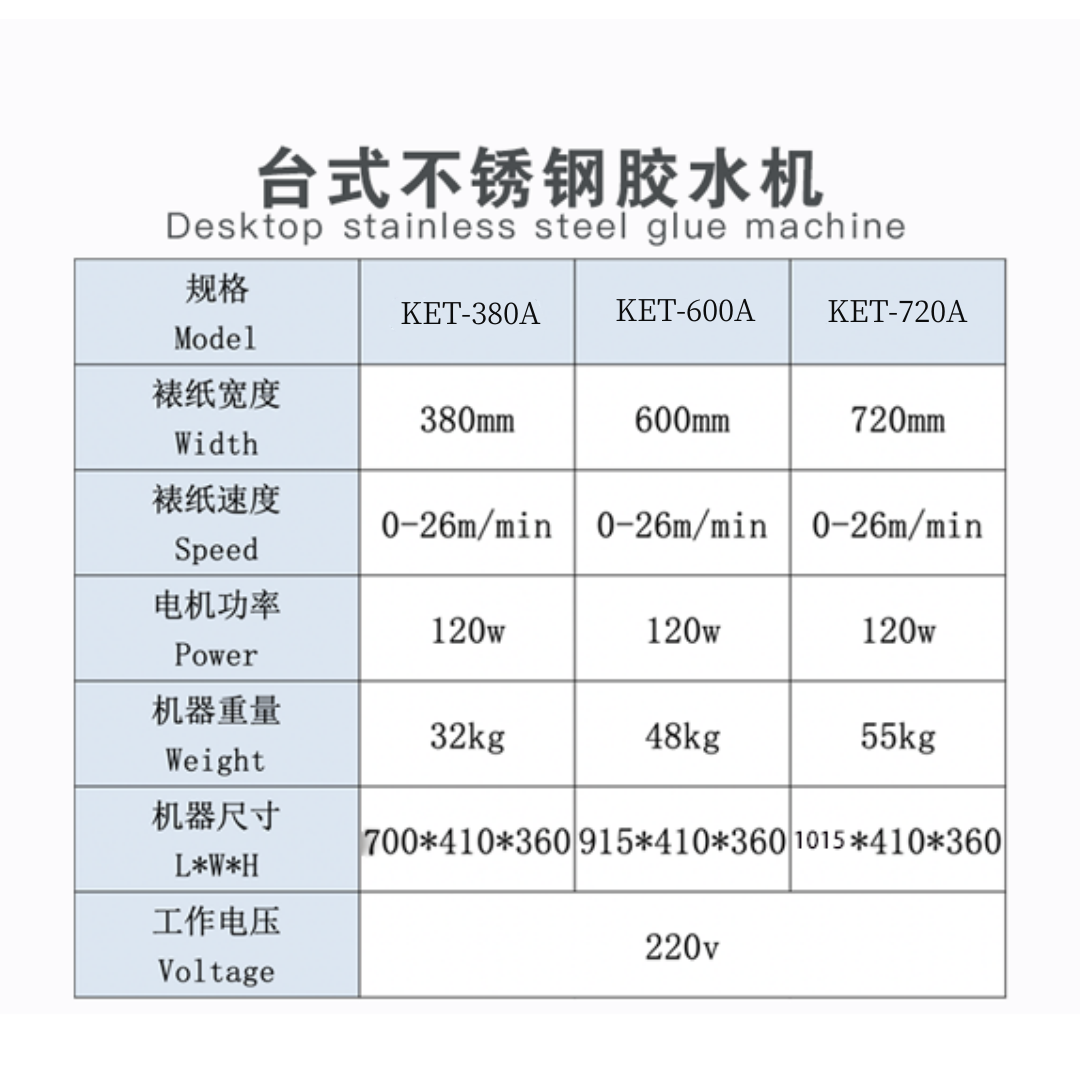 720A Cold glue small desktop gluing machinehot melt glue machine/paper gluing machine with cold glue