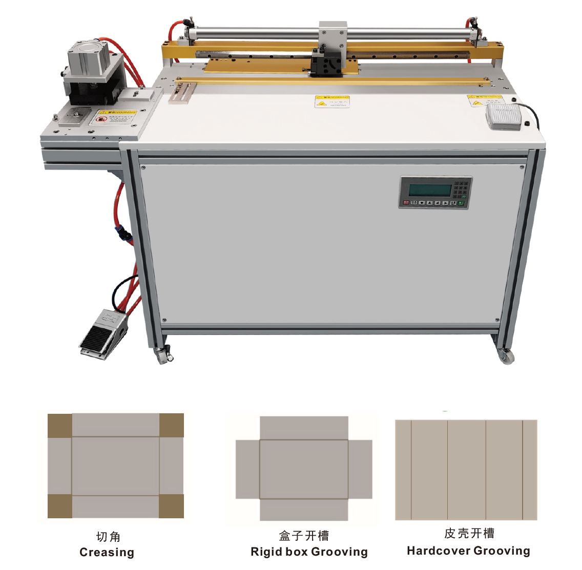 KET-700 Semi Automatic Pneumatic V Groove Cutting Machine Slotting Grey Cardboard V Slots Grooving Machine