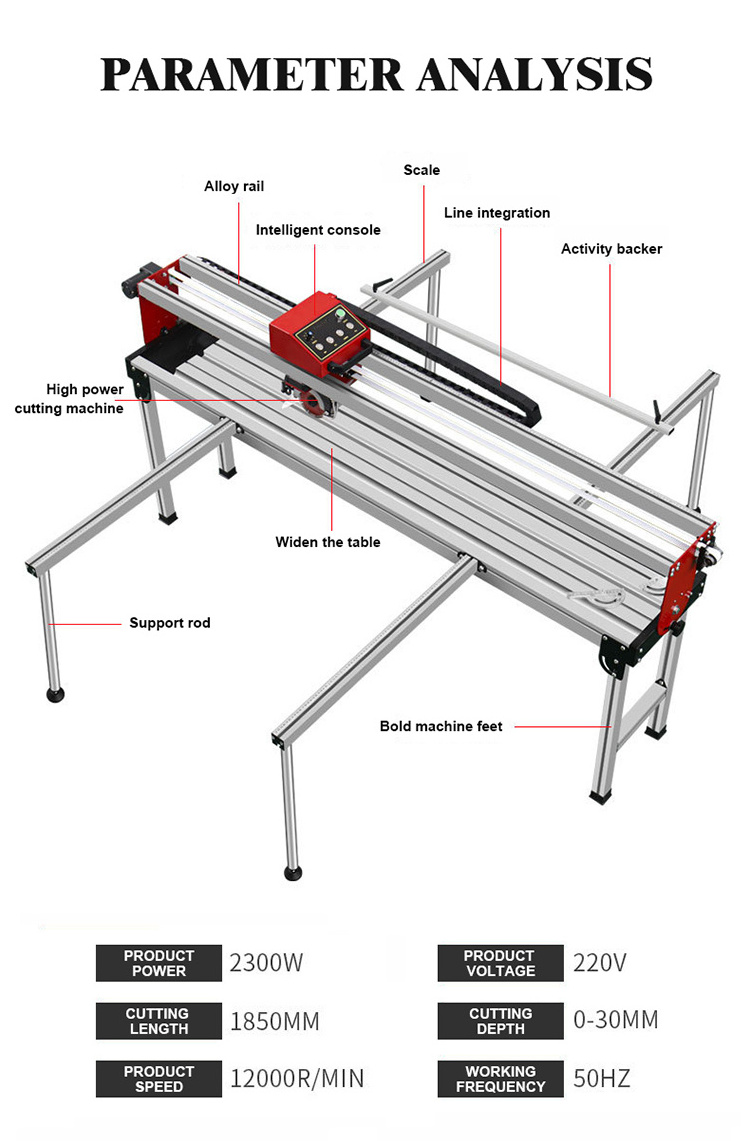 Kaiertan 1200 Automatic Tile Cutting Machine Portable Granite Stone Machinery kaiertan 1200 Stone Cutting Machine