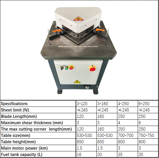 Competitive price Metal Sheet Hydraulic Corner Automatic Cutting Shear Angle Notching Machine