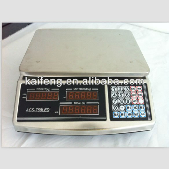 Precision stainless electronic weighing scale manufacturer 30kg 40kg/5G ACS-768