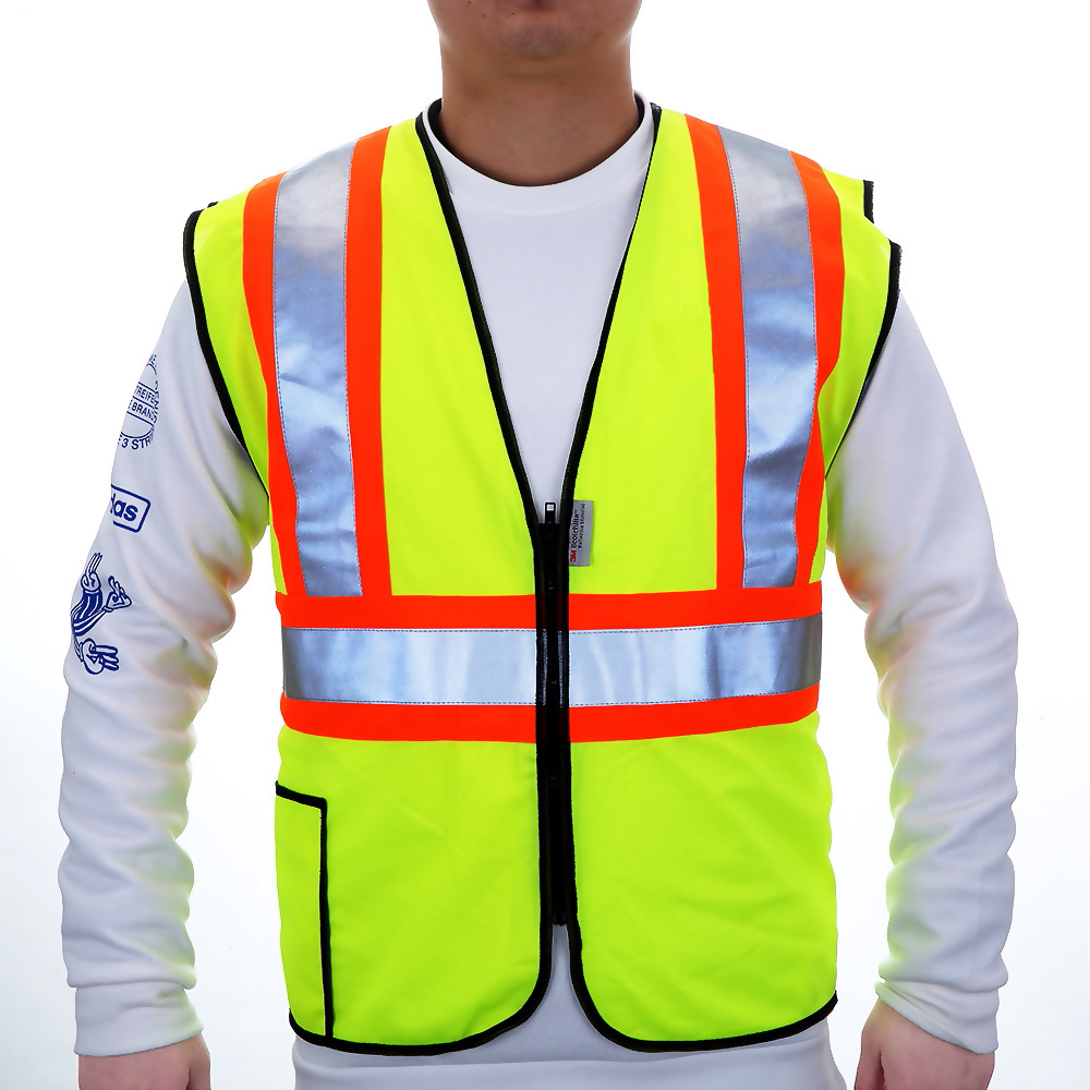 Factory Direct Sale Hi Vis Safety Luminous Vest With Zipper safety clothing